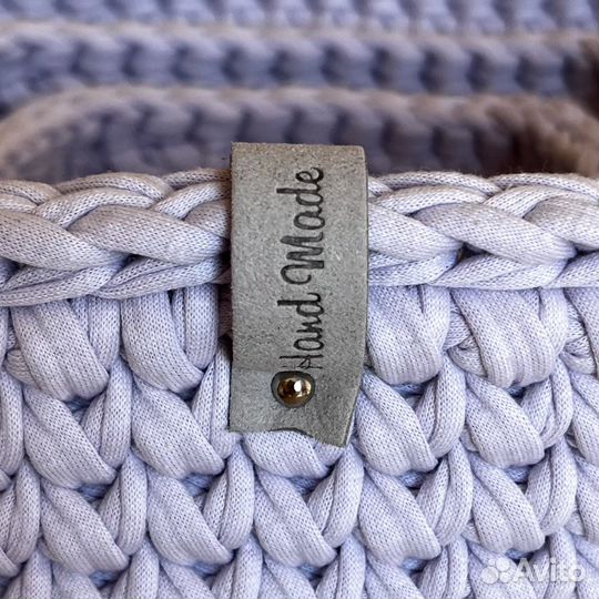 Корзинки вязаные с деревянным дном