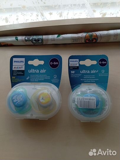 Соска пустышка avent 0 6 новая