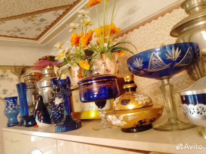 Хрусталь фарфор стекло вазы сервизы пары посуда