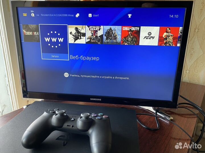 Sony PS4 Pro 1Tb прошитая 9.00 1Tb 7218B