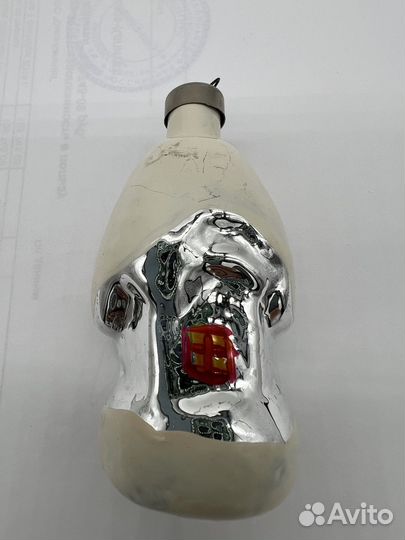 Елочная игрушка стекло СССР домик