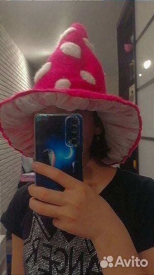 Шляпа мухомор из шерсти