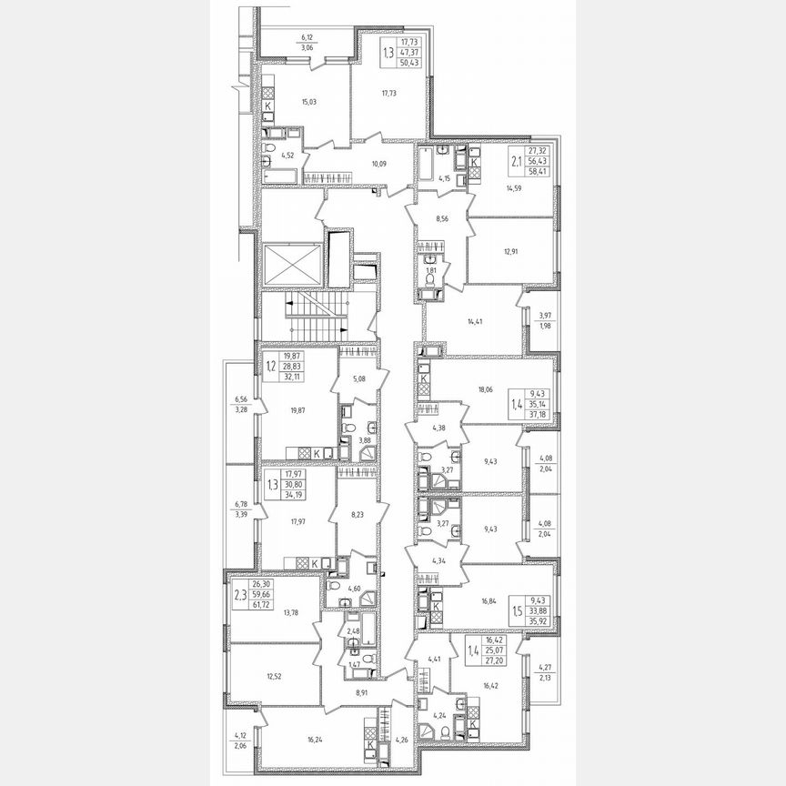 2-к. квартира, 50,4 м², 5/8 эт.