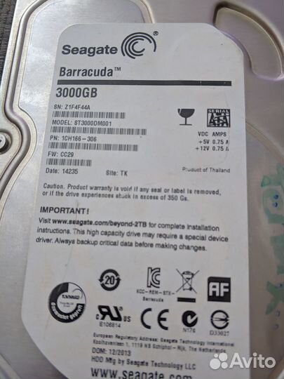 Seagate 3TB ST3000DM001-1ER166 донор