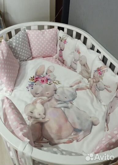 Бортики в детскую кроватку (подушки)