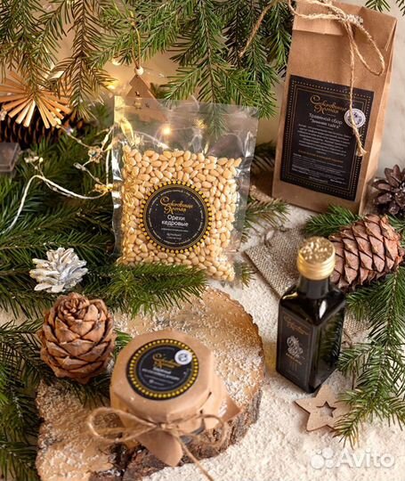 Подарочный набор (чайный травяной сбор, мёд, кедро