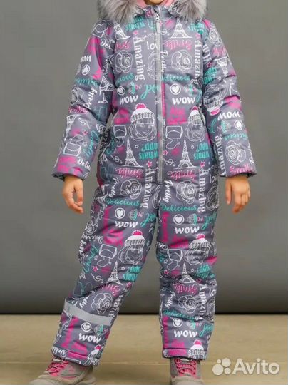 Зимний комбинезон для девочки 86