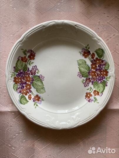 Большое блюдо (СССР), менажница хрусталь