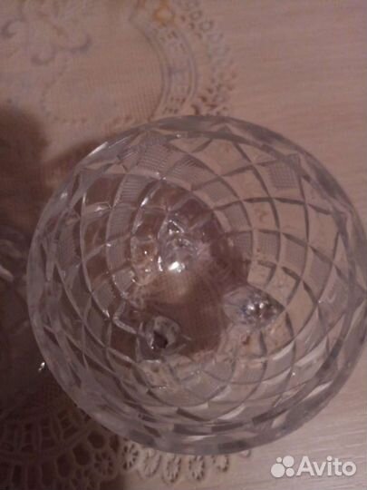 Хрустальная вазочка Ананас с крышкой