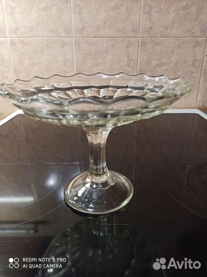 Ваза для фруктов на ножке СССР