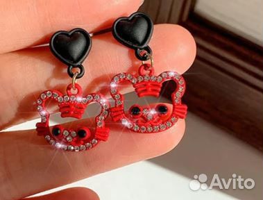 Сережки сердечко