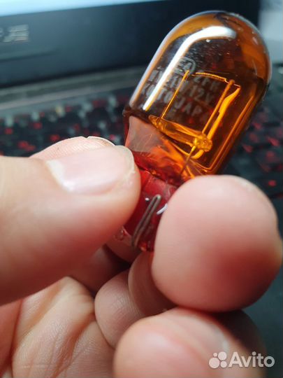 Лампа (12V) WY21W (б/ц) оранжевая