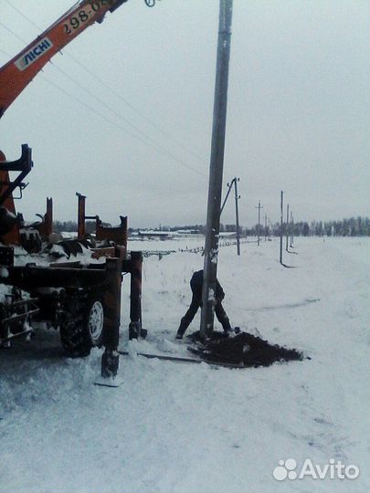 Монтаж опор лэп