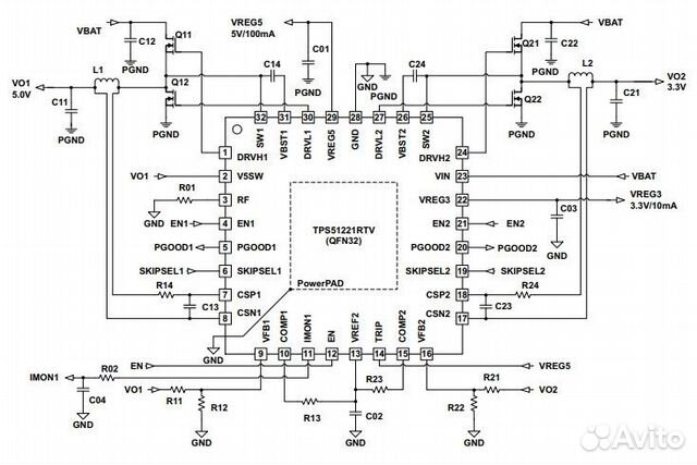 Микросхема TPS51221