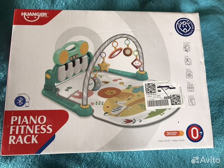 Развивающий музыкальный коврик с пианино