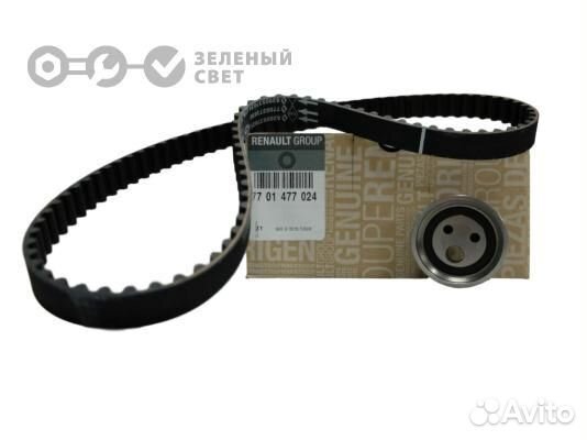 Renault 7701477024 Ремень грм + ролик к-т logan,sa