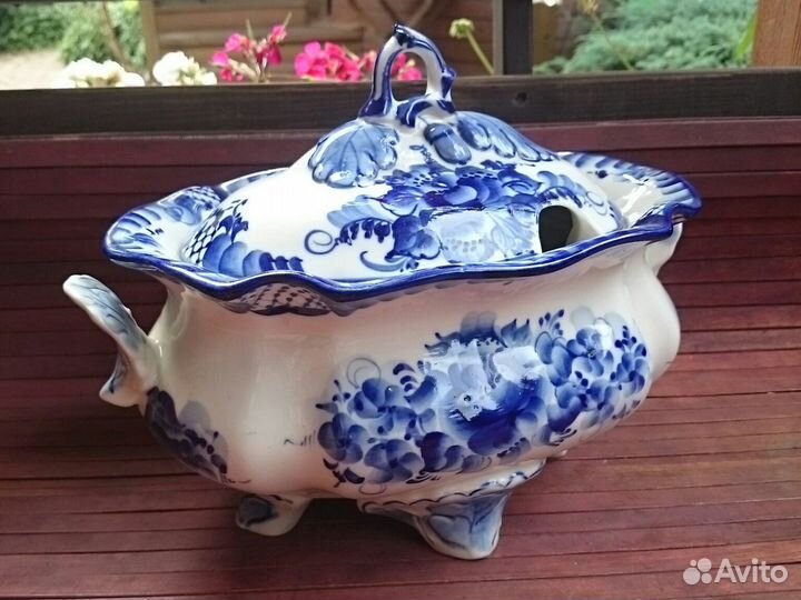 Супница Гжель