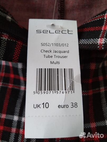 Брюки Шотландская клетка, новые 44 р