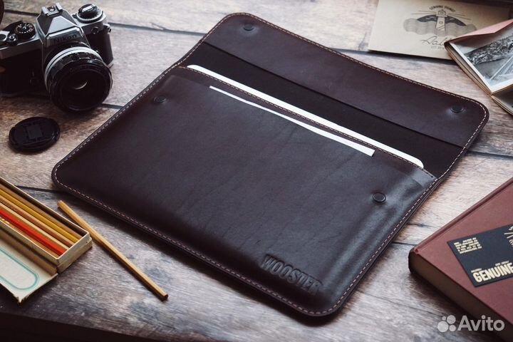 Чехол для macbook из натуральной кожи на магнитах