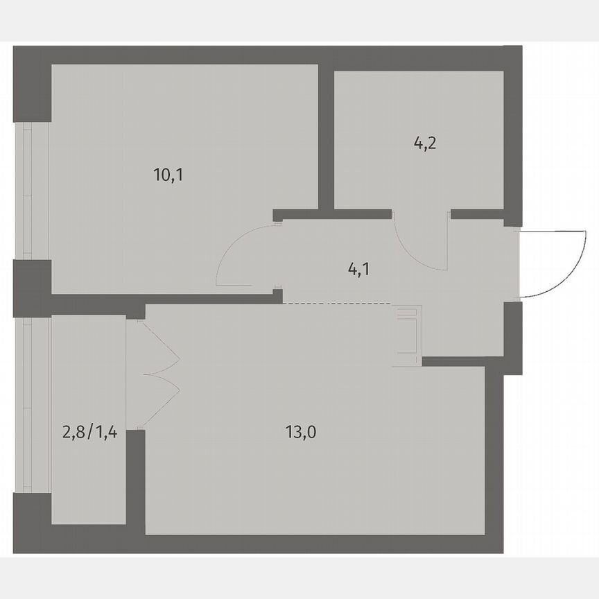 1-к. квартира, 32,9 м², 3/12 эт.