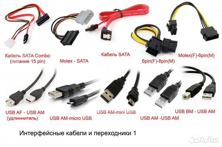 Кабели и переходники для компьютера