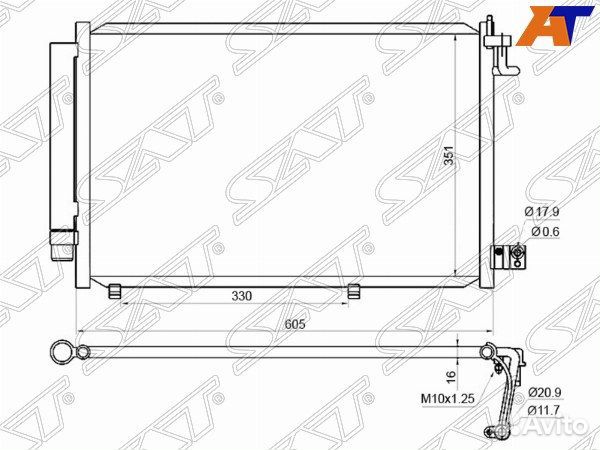 Радиатор кондиционера ford fiesta, ford fiesta 08-19, ford fiesta 09