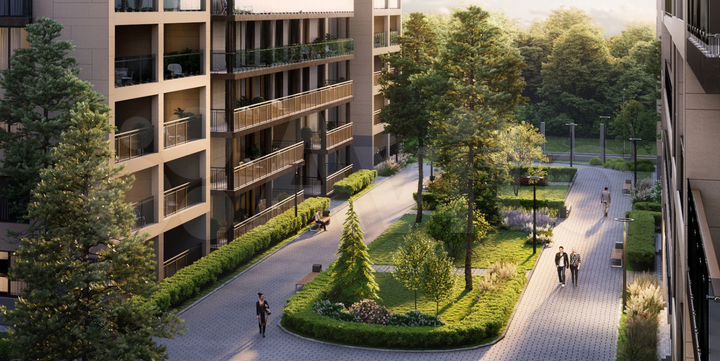 1-к. апартаменты, 58,9 м², 3/7 эт.