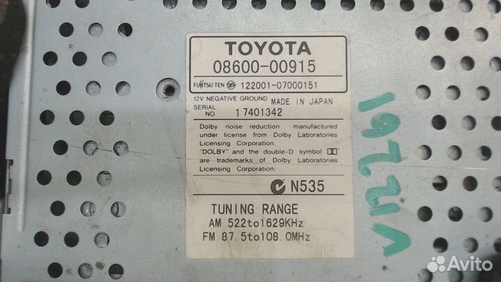 Магнитола Toyota Land Cruiser Prado (90) , 1999