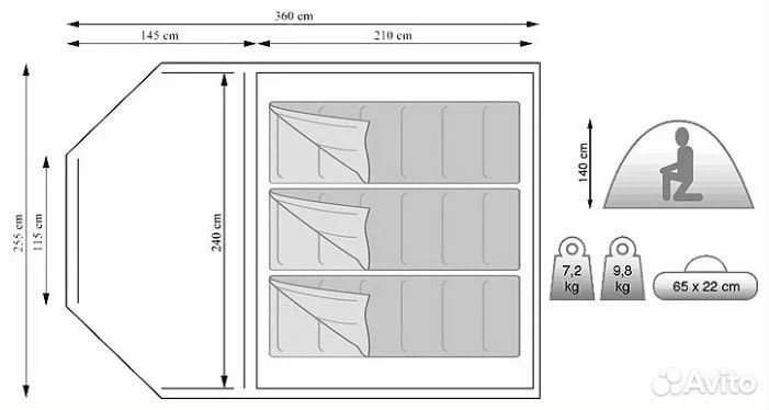 Палатка chicago eurotrail