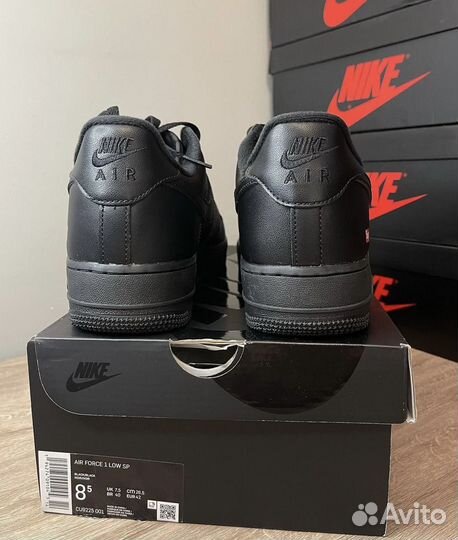 Nike Air Force 1 Supreme black оригинал