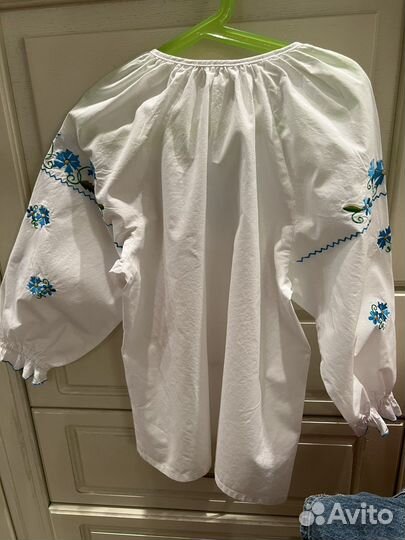Блузка вышитая детская для девочки 140 см