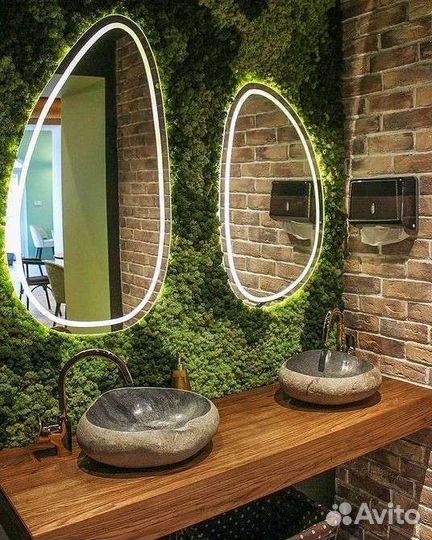 Мох, озеленение стен, картины, пано