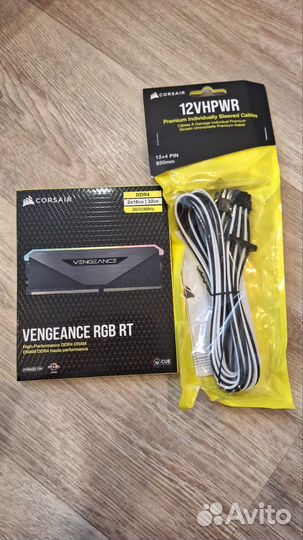 Corsair vengeance RGB RT 32 гб DDR4 C16, 3600 мгц