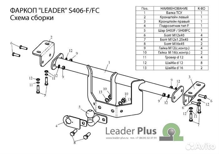 Фаркоп для Suzuki Grand Vitara (5 дверей)