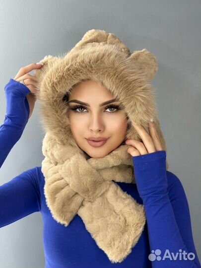 Шапка женская зимняя (капюшон)