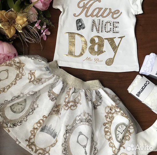Комплект новый (футболка с пышной юбкой)