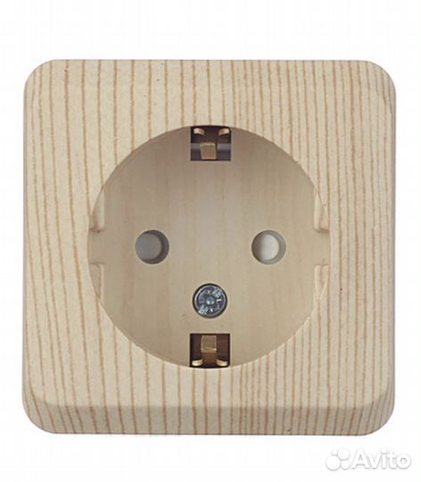 Розетка PA16-004D открытая установка сосна с зазем