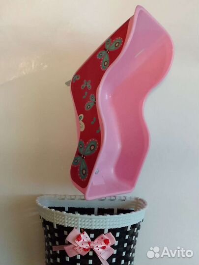 Корзинка и кукольное сиденье для велосипеда