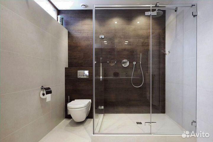 Душевая стеклянная перегородка