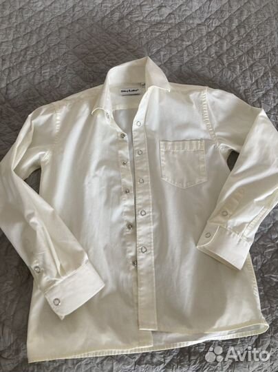Рубашка для мальчика 134 на кнопках школьная
