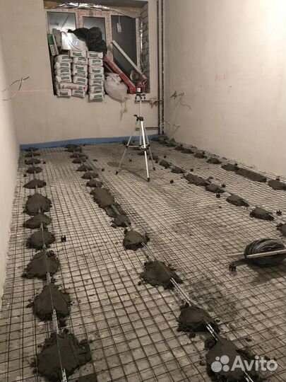 Заливка стяжки пола