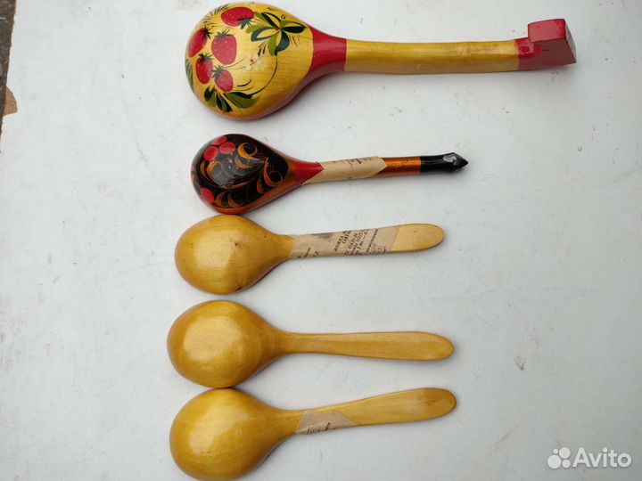 Деревянные ложки хохлома,новые, СССР