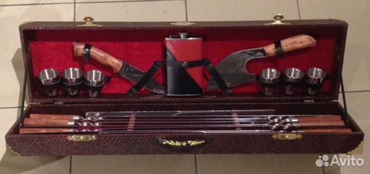 Набор для шашлыка в футляре, новый