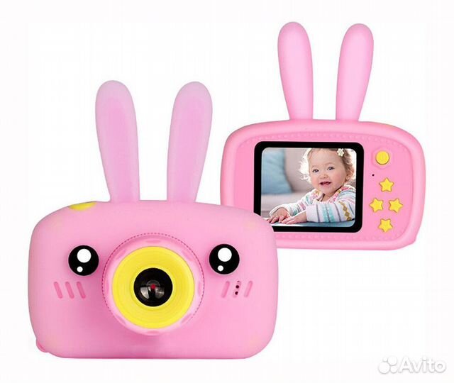 Детский цифровой фотоаппарат Зайчик Розовый