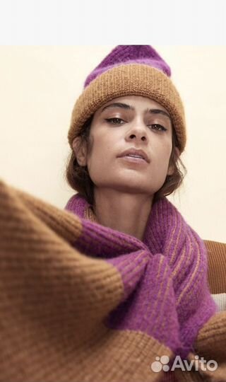 Комплект (шапка+шарф) Zara из смесовой шерсти