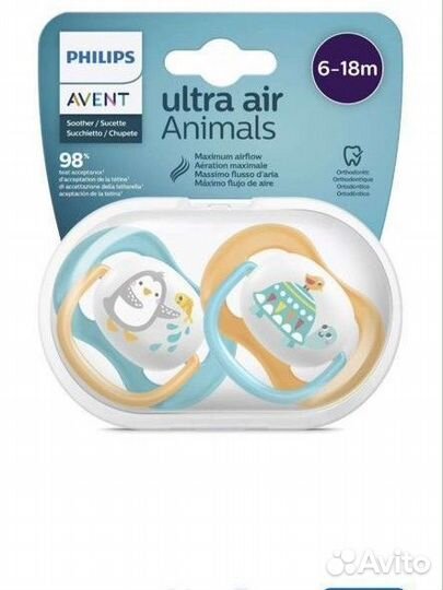 Соска пустышка avent 6 18 новые