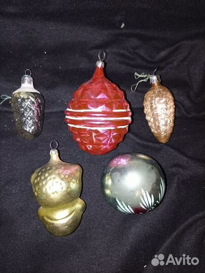 Старинные ёлочные игрушки бабушки