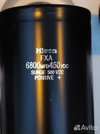 Конденсатор hicon fxa 6800 mfd 450 vdc surge 500 v