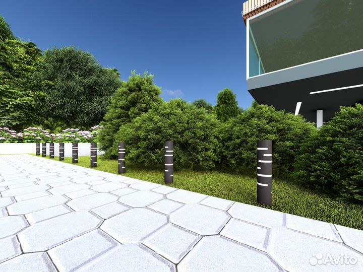 Столб Освещения фонарь садовый уличный