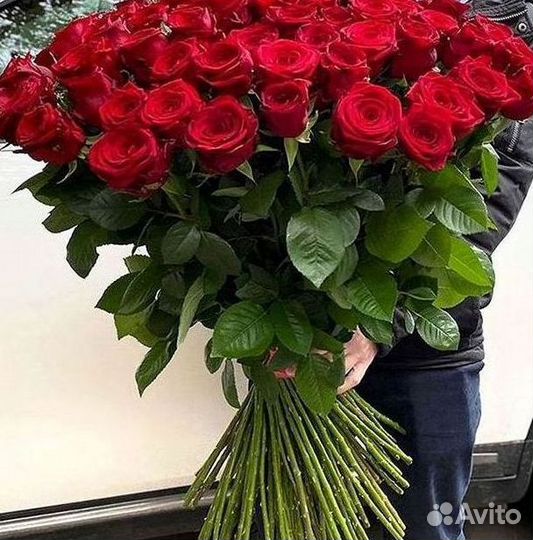 Длинные высокие розы 110 150 160 180 200 см